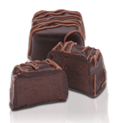 Fudge Creams Dark Chocolate (21/tray, 9.5 oz) by Abdallah Candies
