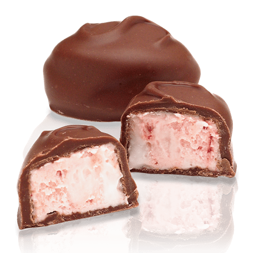 Strawberry Creams Milk Chocolate (14 pc Tray) by Abdallah Candies