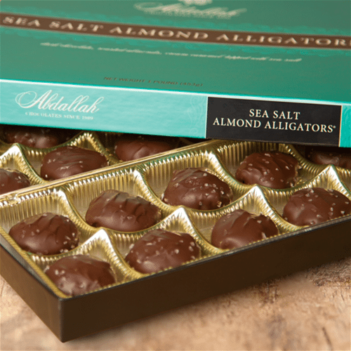 Sea Salt Almond Alligators® by Abdallah Candies, the Premier Chocolatier