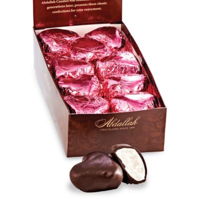 Marshmallow Foiled Heart - Dark Chocolate ~ 18 ct