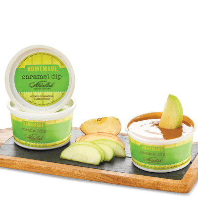 Caramel Dip Tubs with Apple Slices
