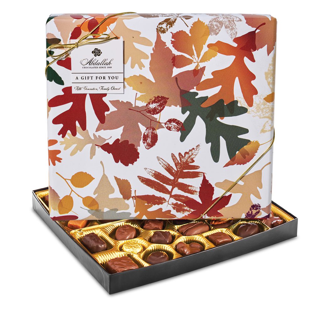 Fall Gift Wrapped Chocolate boxes